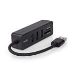 Hub Nedis 5 ports USB 3.2 5000 Mbit/s CCGB61250BK01 Lecteur SD/MicroSD