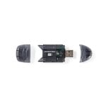 Lettore di schede Nedis CRDRU2100BK USB 2.0 Nero SD SDHC MMC