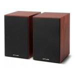 Enceintes Muse Bibliothèque Sans Fil Bluetooth 120W finition bois