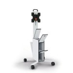 Support TV mobile Durable 3702-02 blanc VESA 100x100 pour écrans 19" à 43"