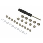 Kit de montage Delock 18288 pour SSD M.2 31 pièces acier inoxydable noir