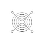 Protector para ventilador Arctic ACFAN00085A Níquel acero 80 mm tornillos incluidos