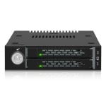 Box SSD ICY DOCK ToughArmor MB834MK-B V2 3,5'' Metallo Nero 2 Bay NVMe Tool-less