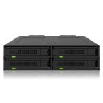 Boîtier SSD ICY DOCK MB324V4P-B 4x NVMe PCIe 4.0 U.2/U.3 5,25" SlimSAS Ventilateurs