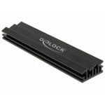 Kühlkörper DeLock 18284 Aluminium 100 mm für M.2 SSD Schwarz