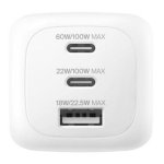 Cargador Belkin WCH016hqWH 100W 2x USB-C 1x USB-A GaN Blanco