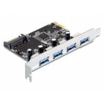 Tarjeta PCI Express DeLock 89297 4 Puertos USB 3.0 Externos y Alimentación SATA