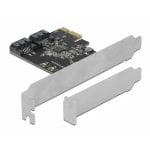 Tarjeta de Red DeLock 90431 PCIe SATA 6 Gb/s 2 Ports NCQ TRIM S.M.A.R.T.