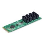 Schnittstellenkarte StarTech.com 4P-SATA-M2-ADAPTER M.2 PCIe 3.0 4x SATA Hot-Swap ASM1064