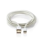 Cavo Lightning NEDIS CCTB39300AL10 USB-A 1 m Alluminio Nylon Plug and Play