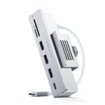 Base per laptop Satechi ST-UCICHS USB-C Clamp Hub 3x USB-A Slot SD per iMac 24" Argento
