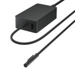Chargeur Microsoft US7-00002 Surface 127W câble 1,4 m port USB noir