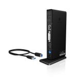 Docking Station ICY BOX IB-DK2241AC USB 3.2 HDMI DVI Ethernet 2K Nero