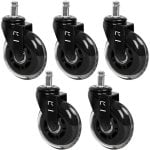 Roue pour chaise gaming REKT ROLLER-BK Caoutchouc Lot de 5 Polyvalentes