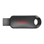 Unidad flash USB Sandisk Cruzer Snap 128GB USB 2.0 negra deslizante