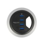 Hub DeLock 4 porte 5000 Mbps 62868 USB 3.2 Gen 1 da scrivania integrabile