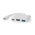 Hub USB-C Nedis CCGB64770WT01 Blanco con HDMI y USB-A/C 7,5 W
