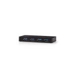 Hub NEDIS 4 puertos USB 3.2 Gen 1 modelo UHUBU3420BK con alimentación externa