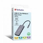 Hub Verbatim 5 porte 5 Gbps modello CMH-05 HDMI Ethernet USB-C PD
