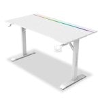 Mesa Gaming Alpha Gamer 140cm Carbonio Acciaio RGB Gestione Cavi