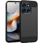 Custodia per cellulare Cool Carbon Look Paraurti TPU Nero protezione extra per Motorola Moto G56 5G