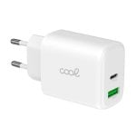 Carregador Cool Ultra Fast Dual 45W GaN PD USB-C+USB Branco