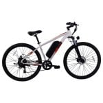 Bicicleta eléctrica PVY M29 motor 250 W 48 V 17,5 Ah rueda 29" frenos disco blanco