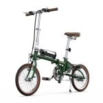 Bicicleta eléctrica OneSport OT02 plegable 250 W batería extraíble 16" verde