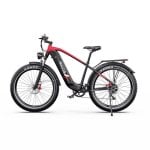 Bicicleta eléctrica DUOTTS F26 Lite Motor 500 W batería 48 V 18 Ah neumáticos 26" freno hidráulico negra roja