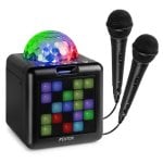 Altavoces Fenton Karaoke Portátil Bluetooth 15W con luces LED y 2 micrófonos