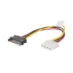 Câble SATA Lanberg CA-SAHD-10CU-0015 0,15 m Molex 4-pin vers SATA 15-pin