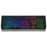 Teclado The G-Lab Keyz Tungsten de membrana inalámbrico layout francés retroiluminado RGB