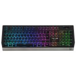 Teclado The G-Lab Keyz Tungsten de membrana inalámbrico layout francés retroiluminado RGB