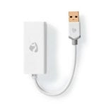 Adaptador USB NEDIS CCBW61950WT02 USB-A a Ethernet RJ45 0,2 m Blanco