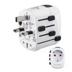 Adattatore di viaggio universale Hama World Travel Pro 100-250 V compatto bianco