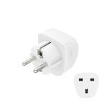 Adaptador de viagem Hama 00223459 1 tomada Tipo G para Tipo E/F compacto branco