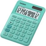 Calculadora Casio MS-20UC-GN Verde 12 dígitos Dual Power Teclas Grandes