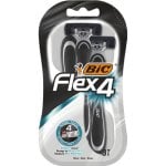Maquineta de barbear BIC Flex 4 4 lâminas pega ergonómica pacote 3 peças