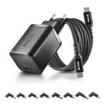 Caricabatterie NGS BUD 65W-H GaN 65W USB-C Cavo 1,5 m 8 Connettori DC HP