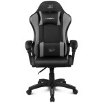 Silla Drift DR35 Diseño Exclusivo Gaming Negra y Gris respaldo reclinable cojines lumbar y cervical