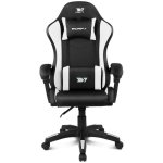 Silla Drift DR35 Diseño Exclusivo Gaming Negra/Blanca respaldo reclinable cojines lumbar y cervical