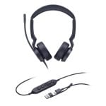 Auriculaires Yealink UH44 Dual UC avec fil USB-C/A pour bureau avec microphone antibruit noirs
