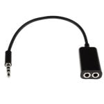 Câble audio Dam Electronics Minijack 3,5 mm double entrée PVC métal