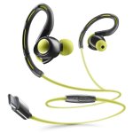 Auriculares Cellularline SPORT con cable USB-C In-Ear para sport, micro, résistants à l'eau, jaunes