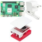 Barebone Raspberry KITPI52GB ARM 2GB SD Non Inclus Boitier Blanc Rouge Alimentation USB-C