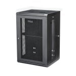 Armario rack StarTech.com RK1820WALHM 18U mural 4 columnas negro con cerradura