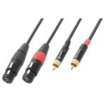 Cable de audio Power Dynamics PD-Connex CX68-6 XLR a RCA 6 m profesional