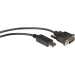 Adaptador de vídeo ROLINE 11.04.5771 DisplayPort a DVI-D 1 m negro