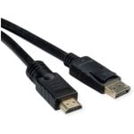 Adapterkabel ROLINE 11.04.5777 HDMI DisplayPort 10 m PVC Schwarz