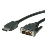 Video-Kabeladapter VALUE 11.99.5610 2 m DisplayPort DVI-D Schwarz